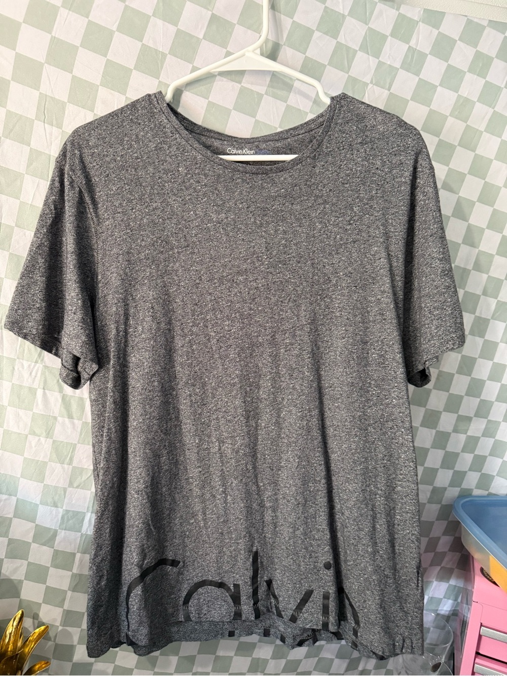 Calvin Klein Women's Heather Gray Logo Tee